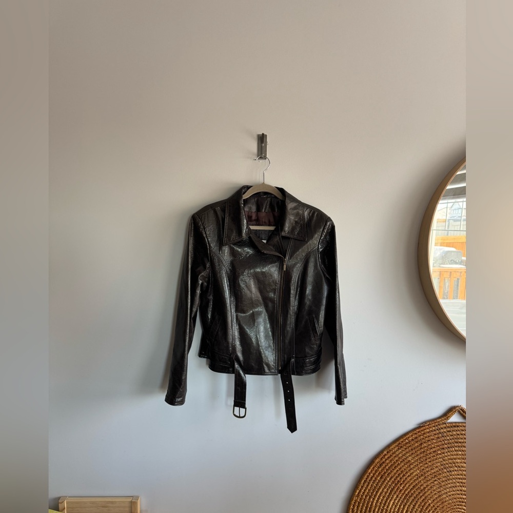 Leather ranch women’s medium brown leather jacket